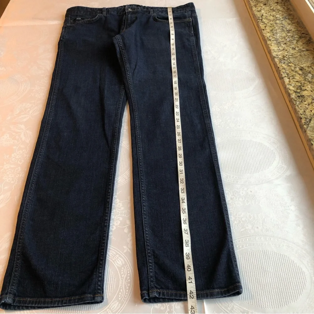 BOSS Hugo Blue Jeans Boss Men’s Size 36 Denim Pants Classic-Fit Straight-Leg
